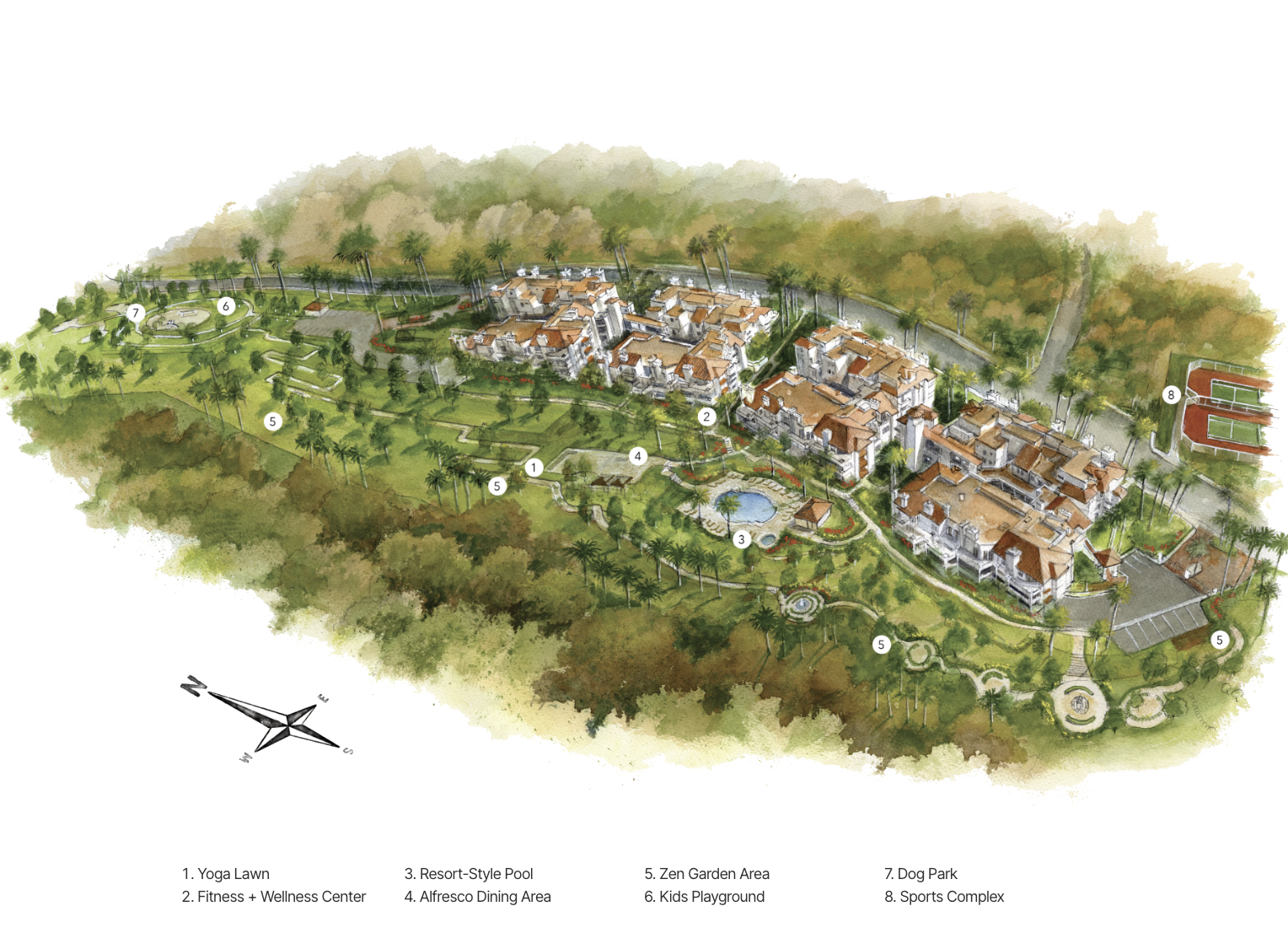 Privé Malibu illustrated site plan